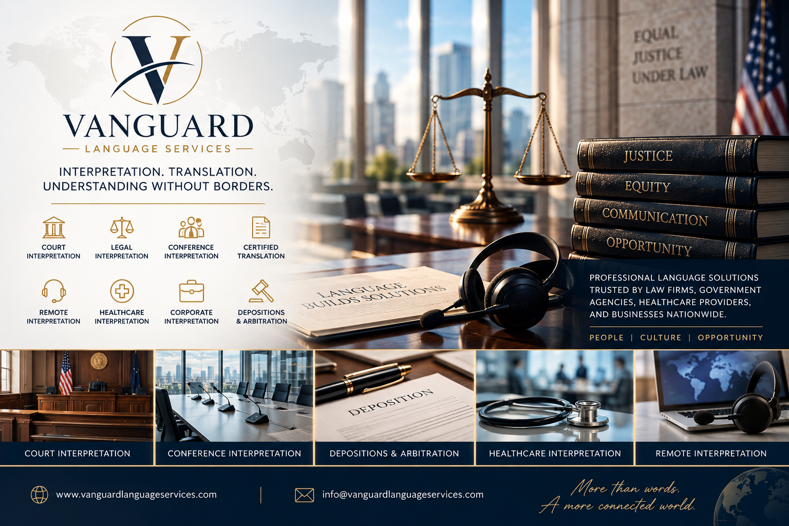 Vanguard Language Services professional interpretation team